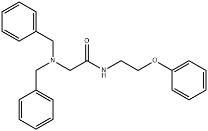 2-(dibenzylamino)-N-(2-phenoxyethyl)acetamide 化学構造式