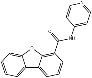 N-pyridin-4-yldibenzofuran-4-carboxamide 化学構造式