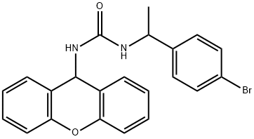 1-[1-(4-bromophenyl)ethyl]-3-(9H-xanthen-9-yl)urea Struktur