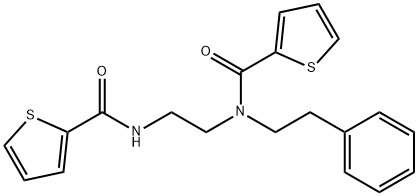 N-[2-[2-phenylethyl(thiophene-2-carbonyl)amino]ethyl]thiophene-2-carboxamide Structure