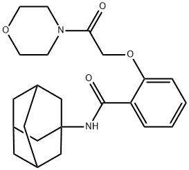 N-(1-adamantyl)-2-(2-morpholin-4-yl-2-oxoethoxy)benzamide 结构式