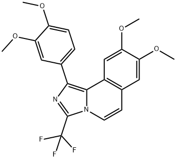 1-(3,4-dimethoxyphenyl)-8,9-dimethoxy-3-(trifluoromethyl)imidazo[5,1-a]isoquinoline Struktur