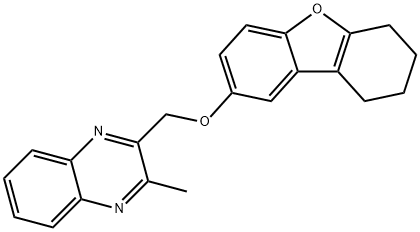 2-methyl-3-(6,7,8,9-tetrahydrodibenzofuran-2-yloxymethyl)quinoxaline Structure
