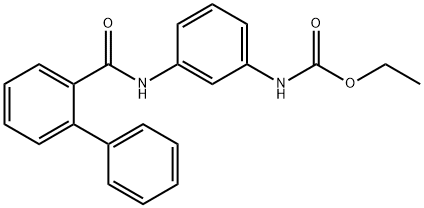 ethyl N-[3-[(2-phenylbenzoyl)amino]phenyl]carbamate Struktur