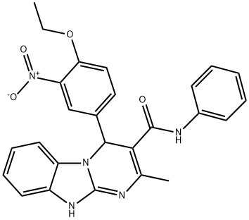 4-(4-ethoxy-3-nitrophenyl)-2-methyl-N-phenyl-1,4-dihydropyrimido[1,2-a]benzimidazole-3-carboxamide Structure
