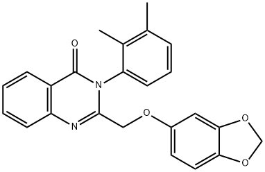 2-(1,3-benzodioxol-5-yloxymethyl)-3-(2,3-dimethylphenyl)quinazolin-4-one Struktur