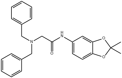 2-(dibenzylamino)-N-(2,2-dimethyl-1,3-benzodioxol-5-yl)acetamide Structure