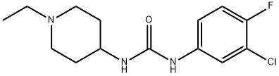 1-(3-chloro-4-fluorophenyl)-3-(1-ethylpiperidin-4-yl)urea Structure