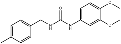 1-(3,4-dimethoxyphenyl)-3-[(4-methylphenyl)methyl]urea Structure