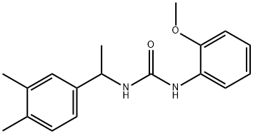 1-[1-(3,4-dimethylphenyl)ethyl]-3-(2-methoxyphenyl)urea Struktur