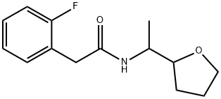 2-(2-fluorophenyl)-N-[1-(oxolan-2-yl)ethyl]acetamide 结构式