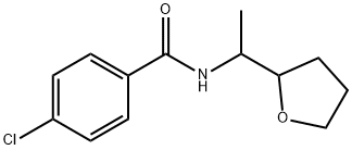 4-chloro-N-[1-(oxolan-2-yl)ethyl]benzamide 化学構造式