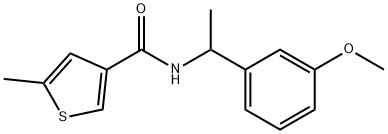 N-[1-(3-methoxyphenyl)ethyl]-5-methylthiophene-3-carboxamide Structure