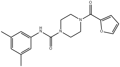 N-(3,5-dimethylphenyl)-4-(furan-2-carbonyl)piperazine-1-carboxamide Struktur