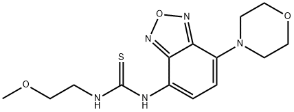 1-(2-methoxyethyl)-3-(4-morpholin-4-yl-2,1,3-benzoxadiazol-7-yl)thiourea Structure