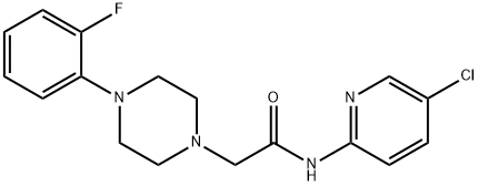 N-(5-chloropyridin-2-yl)-2-[4-(2-fluorophenyl)piperazin-1-yl]acetamide Structure