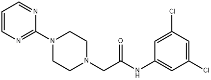 N-(3,5-dichlorophenyl)-2-(4-pyrimidin-2-ylpiperazin-1-yl)acetamide Structure