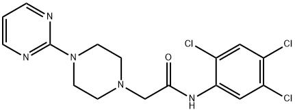 2-(4-pyrimidin-2-ylpiperazin-1-yl)-N-(2,4,5-trichlorophenyl)acetamide Struktur