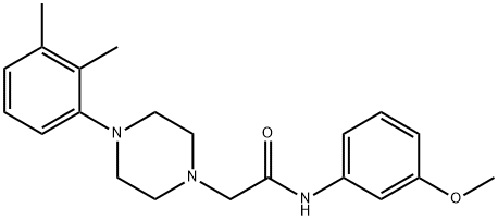 2-[4-(2,3-dimethylphenyl)piperazin-1-yl]-N-(3-methoxyphenyl)acetamide 化学構造式