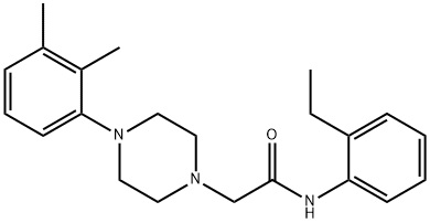 2-[4-(2,3-dimethylphenyl)piperazin-1-yl]-N-(2-ethylphenyl)acetamide,896220-26-1,结构式