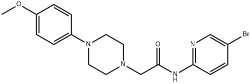 N-(5-bromopyridin-2-yl)-2-[4-(4-methoxyphenyl)piperazin-1-yl]acetamide 结构式