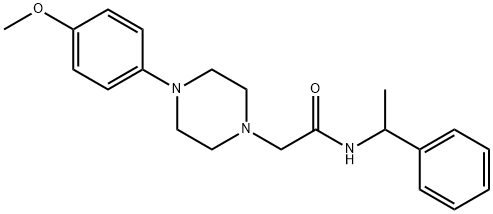 2-[4-(4-methoxyphenyl)piperazin-1-yl]-N-(1-phenylethyl)acetamide Struktur