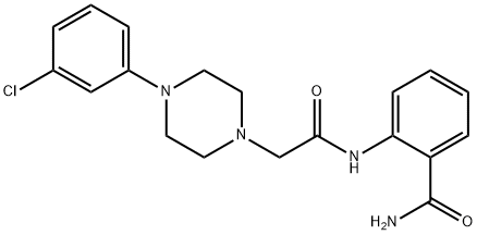 2-[[2-[4-(3-chlorophenyl)piperazin-1-yl]acetyl]amino]benzamide Structure