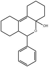 6-phenyl-1,2,3,4,6,6a,7,8,9,10-decahydrobenzo[c]chromen-4a-ol Struktur