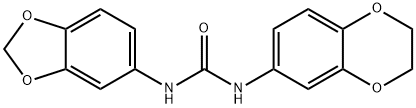 1-(1,3-benzodioxol-5-yl)-3-(2,3-dihydro-1,4-benzodioxin-6-yl)urea Structure