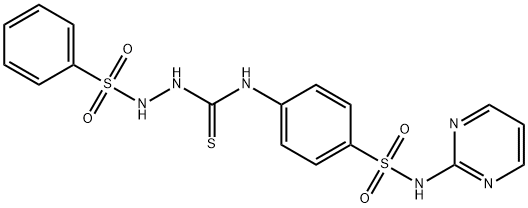 1-(benzenesulfonamido)-3-[4-(pyrimidin-2-ylsulfamoyl)phenyl]thiourea 化学構造式