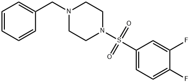 1-benzyl-4-(3,4-difluorophenyl)sulfonylpiperazine Structure