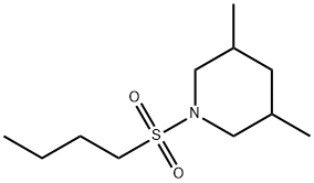 1-butylsulfonyl-3,5-dimethylpiperidine Structure