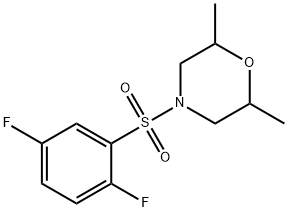 4-(2,5-difluorophenyl)sulfonyl-2,6-dimethylmorpholine Structure