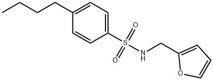 4-butyl-N-(furan-2-ylmethyl)benzenesulfonamide,897451-64-8,结构式