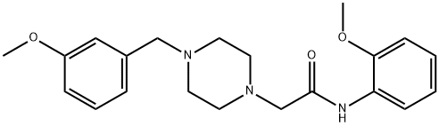 N-(2-methoxyphenyl)-2-[4-[(3-methoxyphenyl)methyl]piperazin-1-yl]acetamide Structure