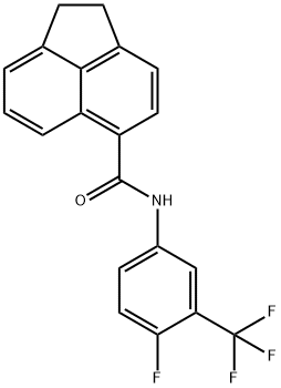 N-[4-fluoro-3-(trifluoromethyl)phenyl]-1,2-dihydroacenaphthylene-5-carboxamide Struktur