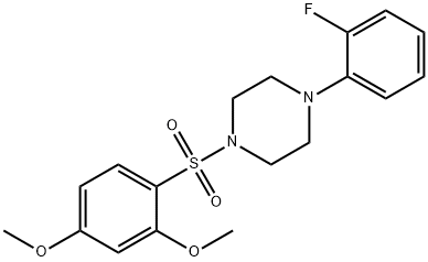 1-(2,4-dimethoxyphenyl)sulfonyl-4-(2-fluorophenyl)piperazine 结构式