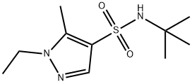 N-tert-butyl-1-ethyl-5-methylpyrazole-4-sulfonamide 化学構造式