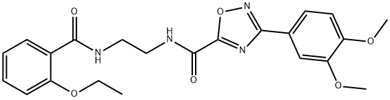 3-(3,4-dimethoxyphenyl)-N-[2-[(2-ethoxybenzoyl)amino]ethyl]-1,2,4-oxadiazole-5-carboxamide Structure