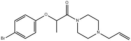 2-(4-bromophenoxy)-1-(4-prop-2-enylpiperazin-1-yl)propan-1-one Structure