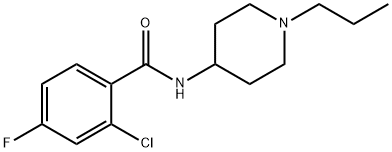 2-chloro-4-fluoro-N-(1-propylpiperidin-4-yl)benzamide Structure