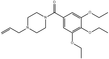 (4-prop-2-enylpiperazin-1-yl)-(3,4,5-triethoxyphenyl)methanone,898134-24-2,结构式