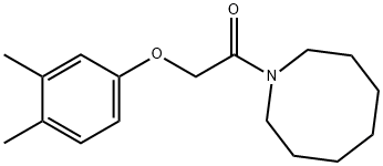 1-(azocan-1-yl)-2-(3,4-dimethylphenoxy)ethanone 结构式