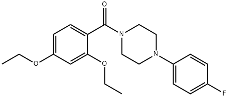 (2,4-diethoxyphenyl)-[4-(4-fluorophenyl)piperazin-1-yl]methanone Structure