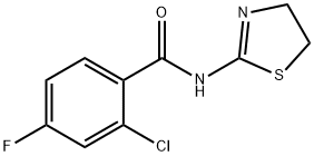 2-chloro-N-(4,5-dihydro-1,3-thiazol-2-yl)-4-fluorobenzamide 结构式