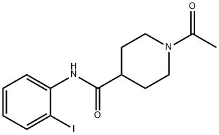 1-acetyl-N-(2-iodophenyl)piperidine-4-carboxamide Struktur