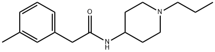 2-(3-methylphenyl)-N-(1-propylpiperidin-4-yl)acetamide Struktur