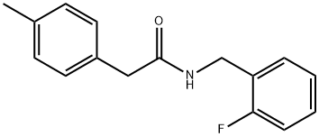 N-[(2-fluorophenyl)methyl]-2-(4-methylphenyl)acetamide Structure