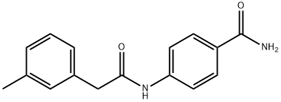 4-[[2-(3-methylphenyl)acetyl]amino]benzamide 化学構造式