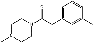 2-(3-methylphenyl)-1-(4-methylpiperazin-1-yl)ethanone Structure